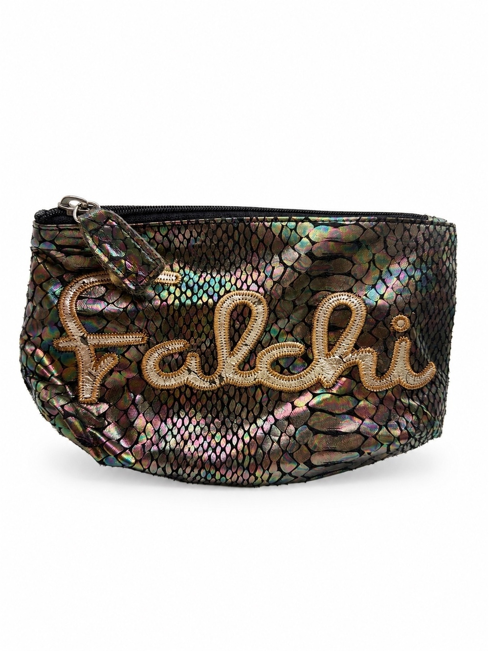 Carlos Falchi Iridescent Faux-Snakeskin Clutch (7.5 in x 4 in)